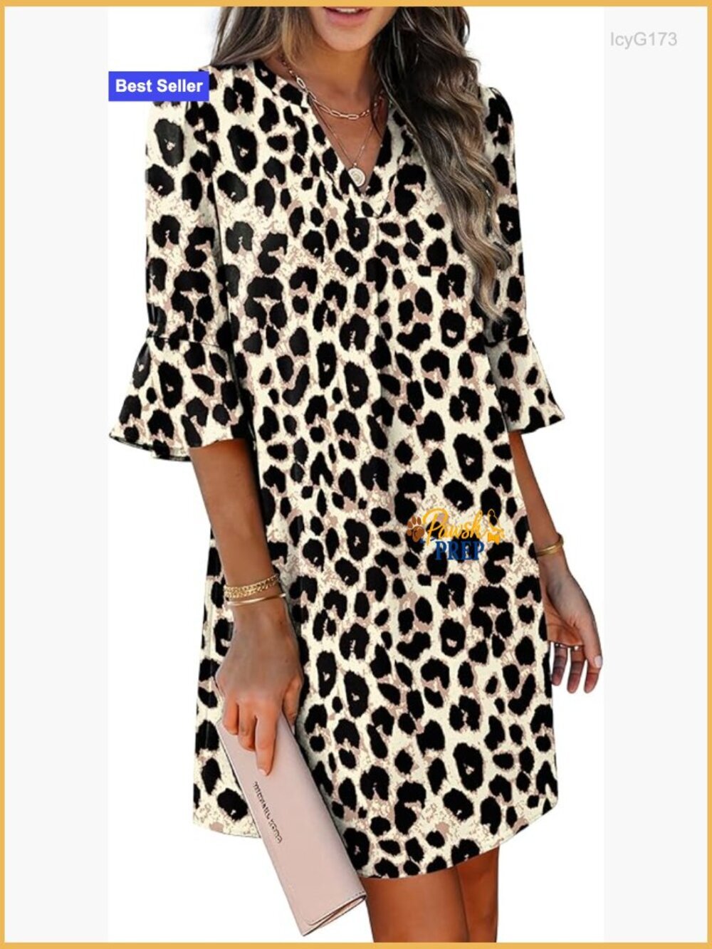V-Neck Ruffle Sleeve Shift Dress, Loose Fit Summer Office Casual Dress